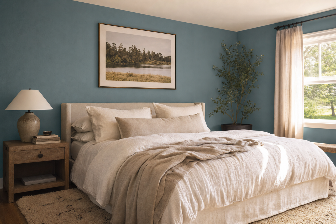 Lakeside by Benjamin Moore on interiors