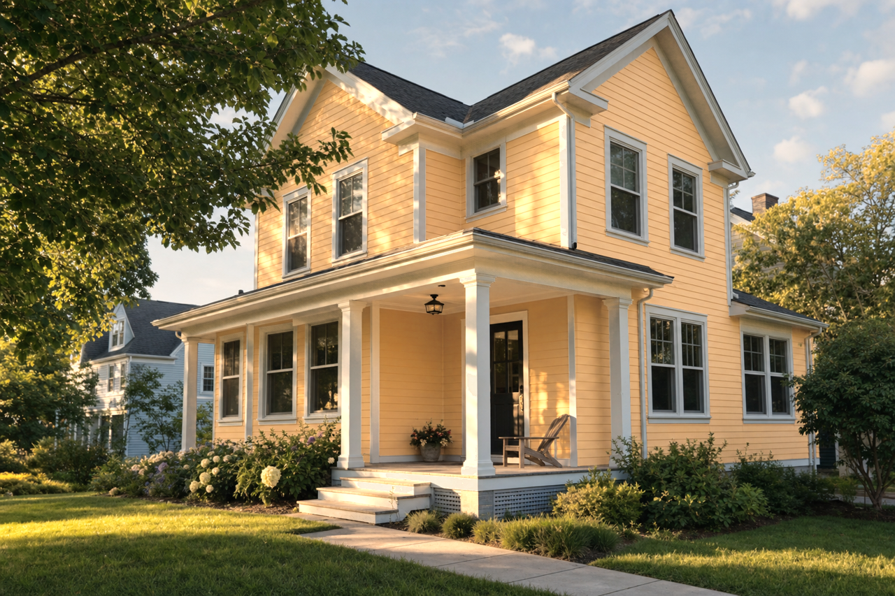 Orange Ice by Benjamin Moore on exterior