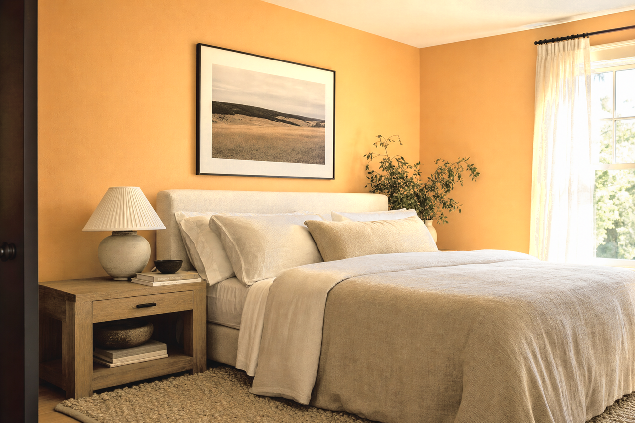 Orange Ice by Benjamin Moore on interiors