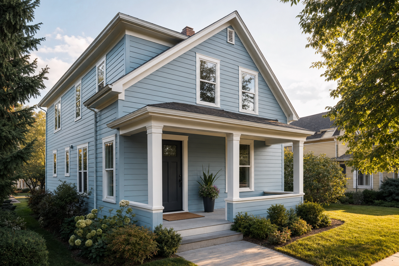 New Born's Eyes by Benjamin Moore on exterior