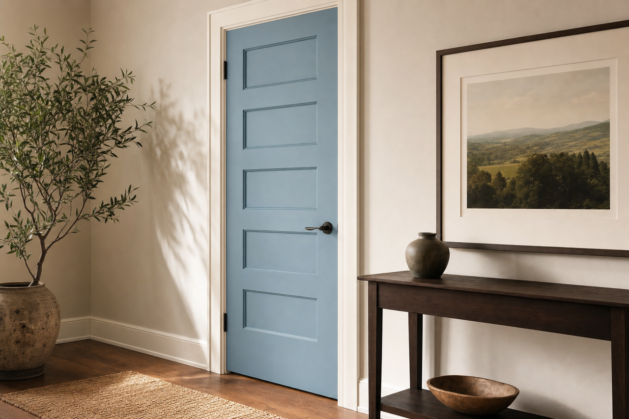 Sea by Benjamin Moore on interior-doors