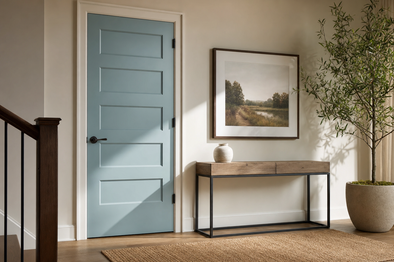 Saratoga by Benjamin Moore on interior-doors