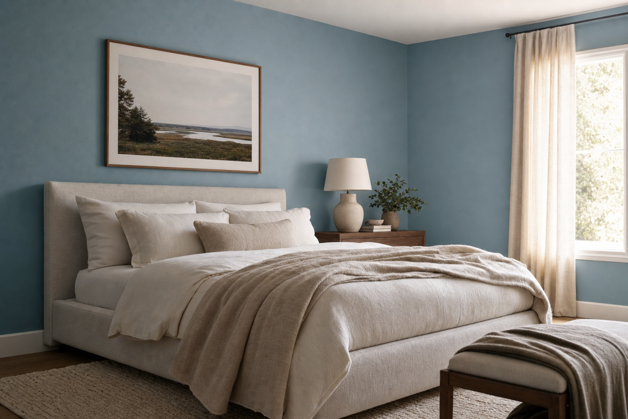 Labrador Blue by Benjamin Moore on interiors