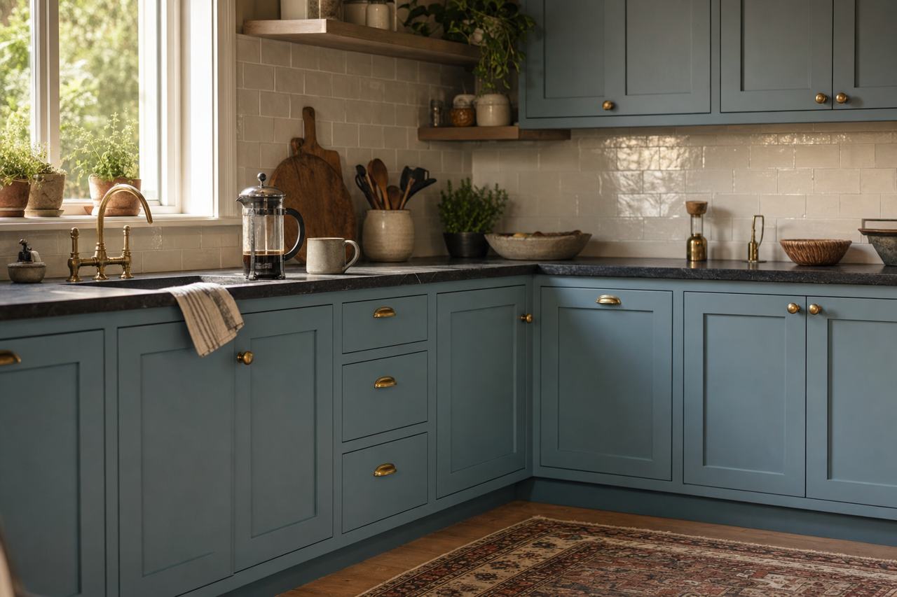 West by Benjamin Moore on cabinets