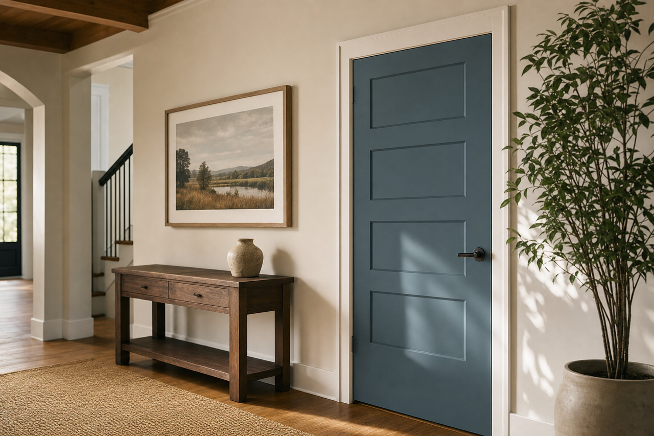 Vermont Slate by Benjamin Moore on interior-doors