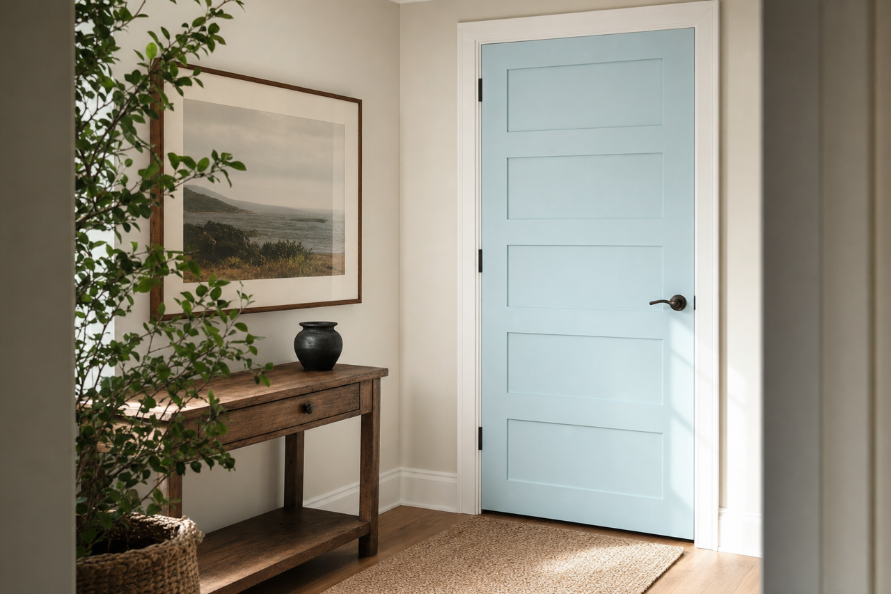 Under the Big Top by Benjamin Moore on interior-doors