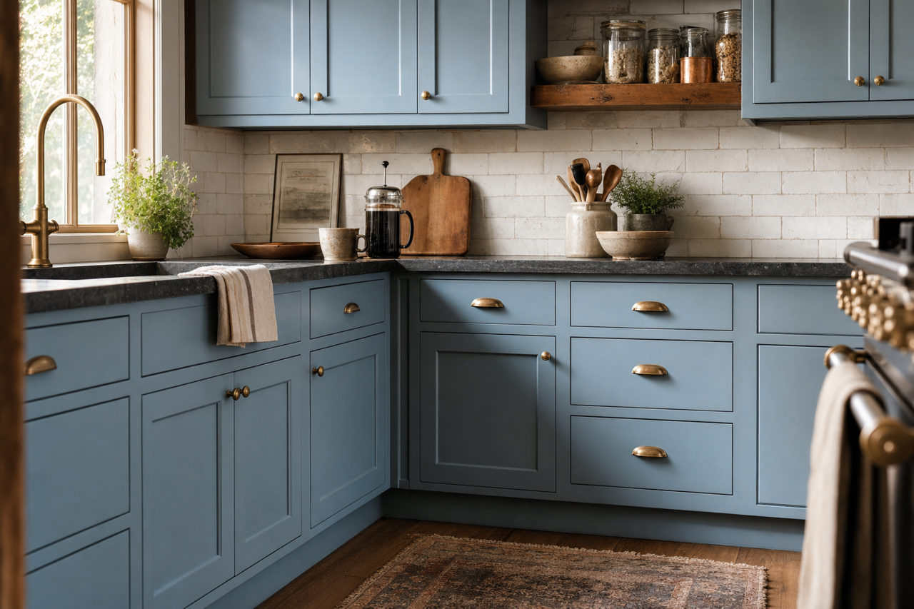 Colonial by Benjamin Moore on cabinets