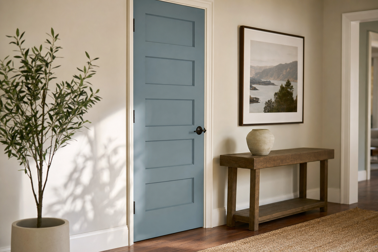 Colonial by Benjamin Moore on interior-doors