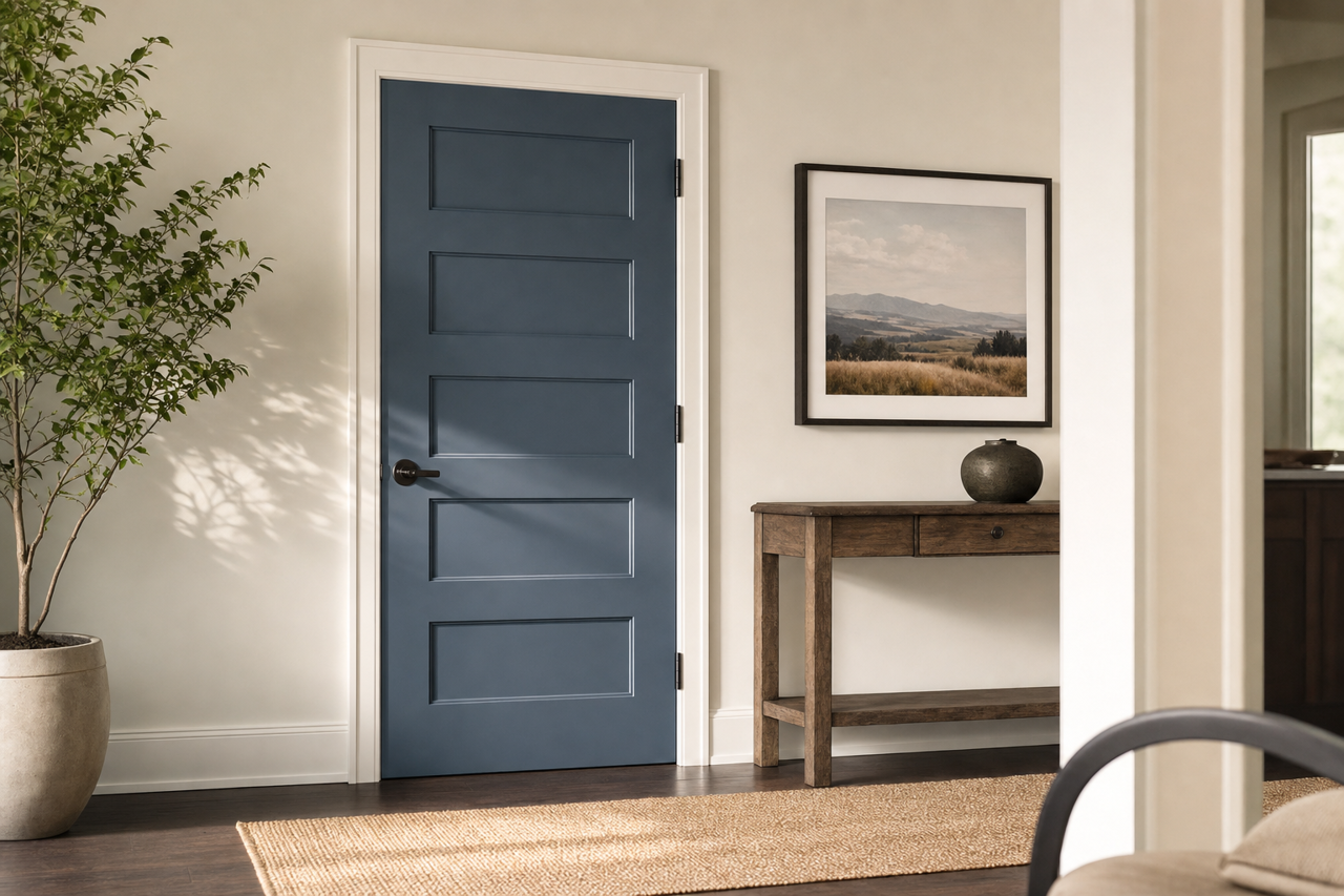 Hudson Bay by Benjamin Moore on interior-doors