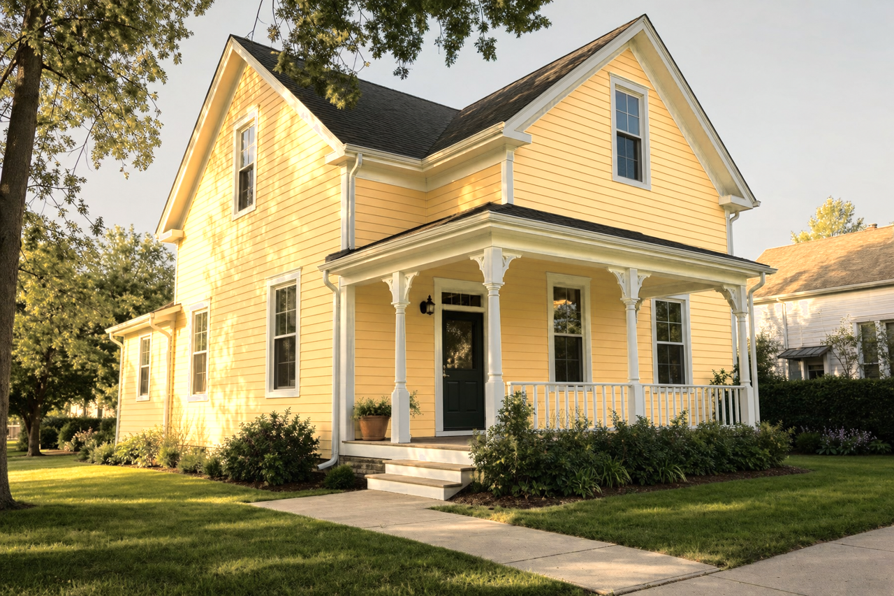 Sweet Butter by Benjamin Moore on exterior