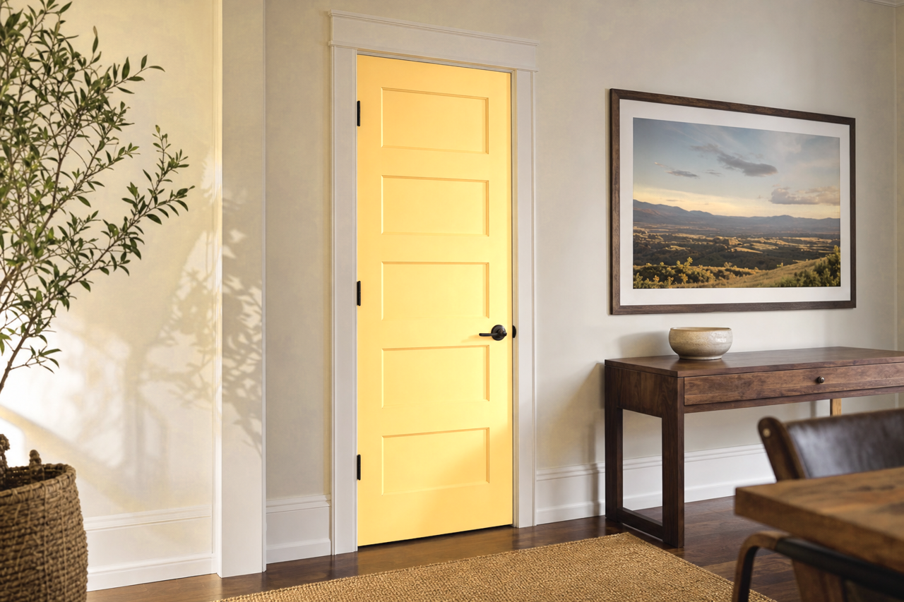 Sweet Butter by Benjamin Moore on interior-doors