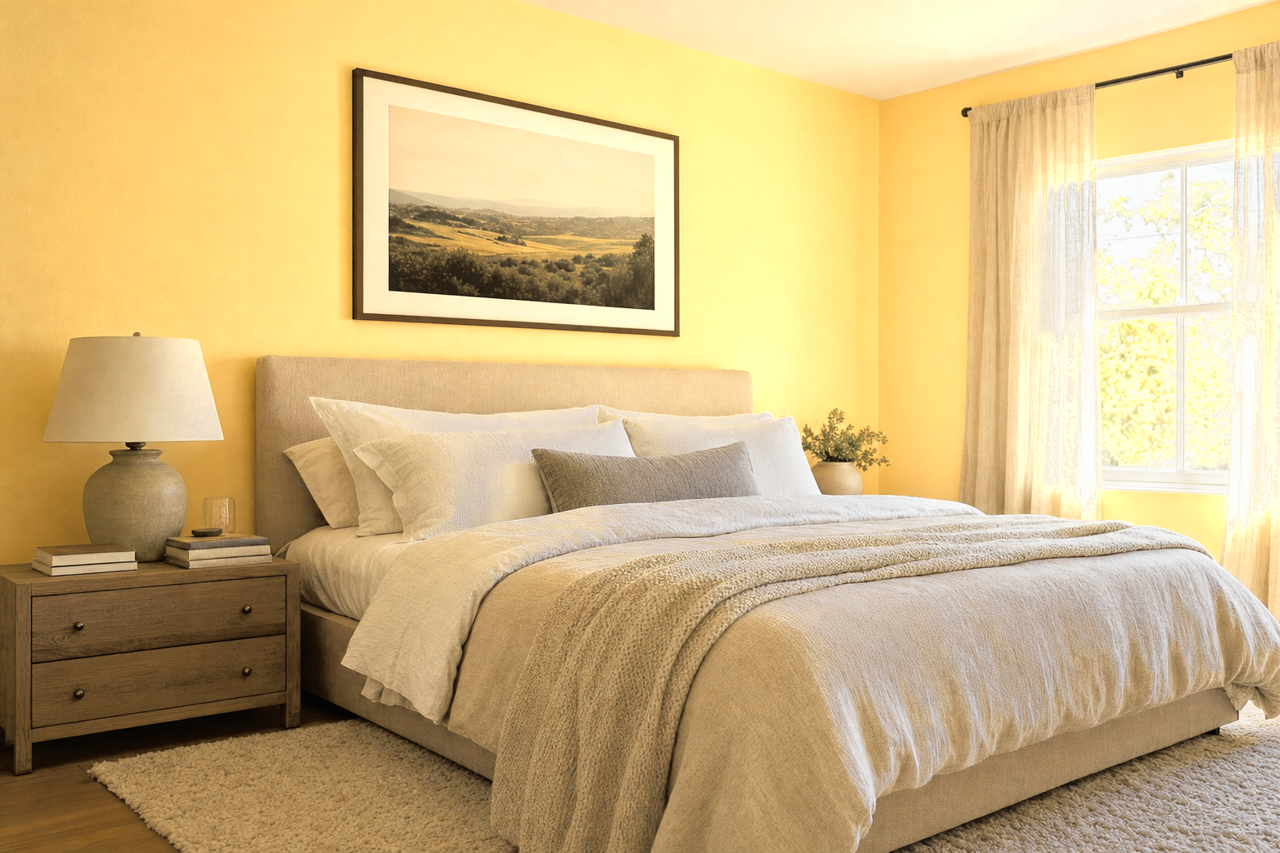 Sweet Butter by Benjamin Moore on interiors
