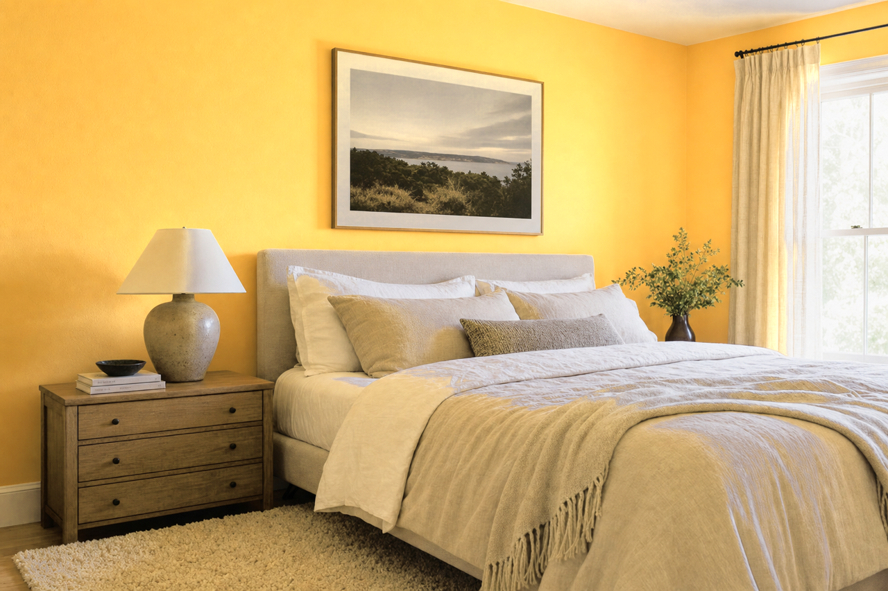 Sunny by Benjamin Moore on interiors