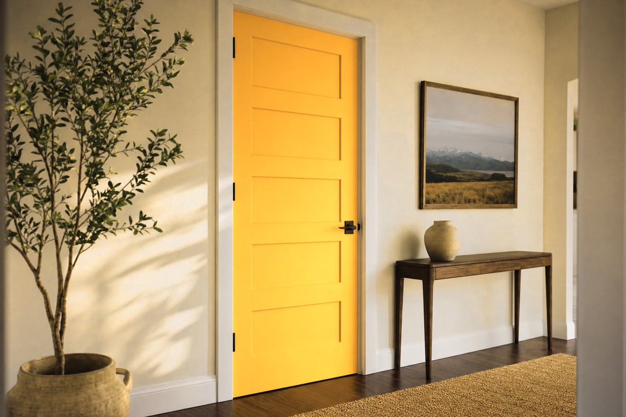 Happily by Benjamin Moore on interior-doors