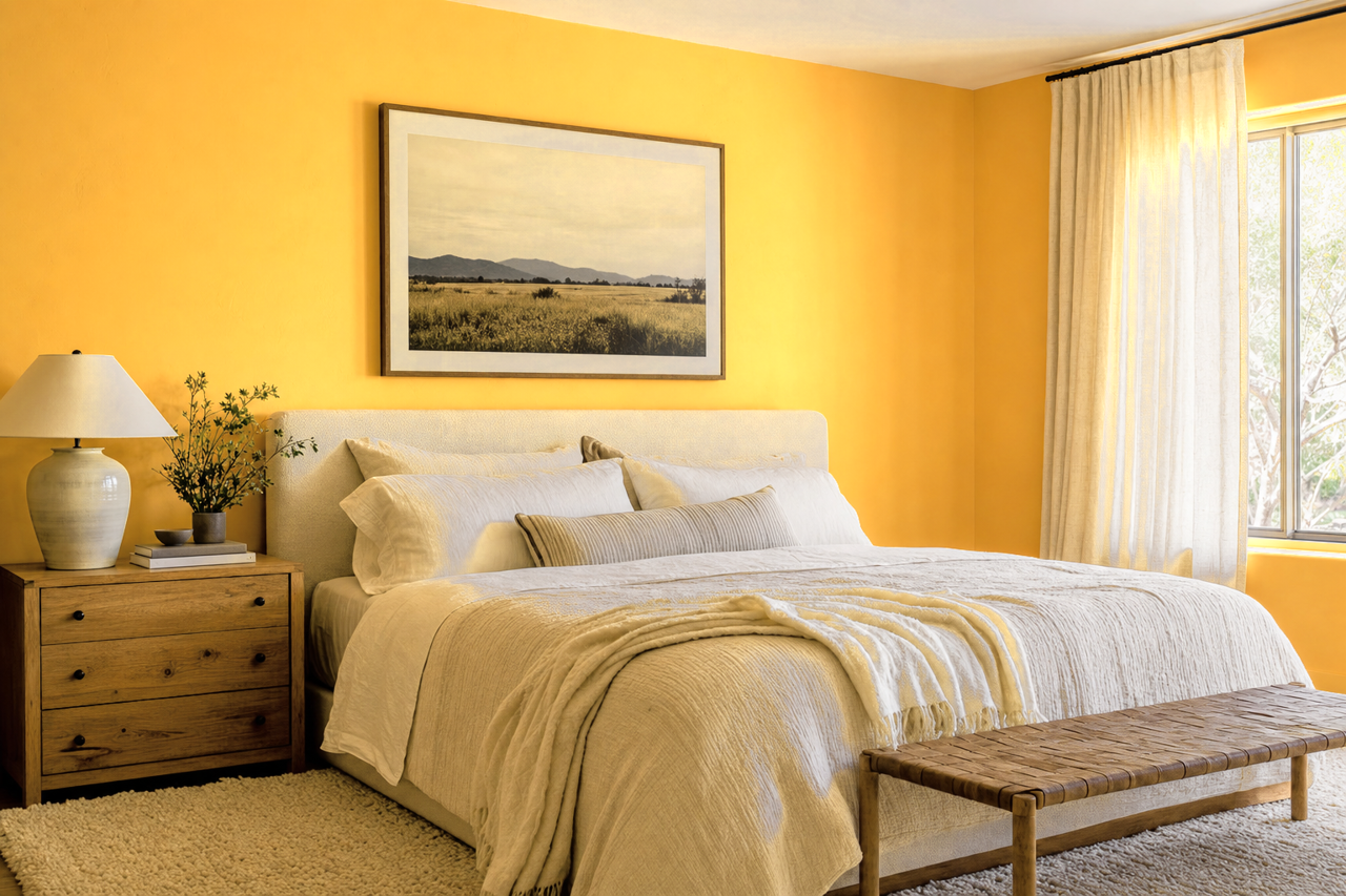 Happily by Benjamin Moore on interiors