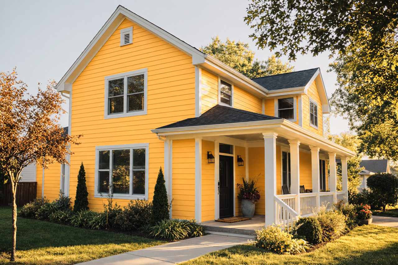 Sunflower by Benjamin Moore on exterior