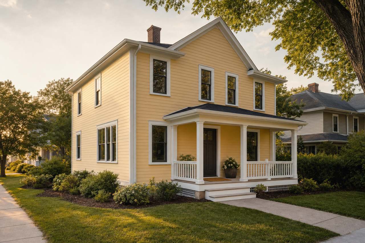 Goldtone by Benjamin Moore on exterior