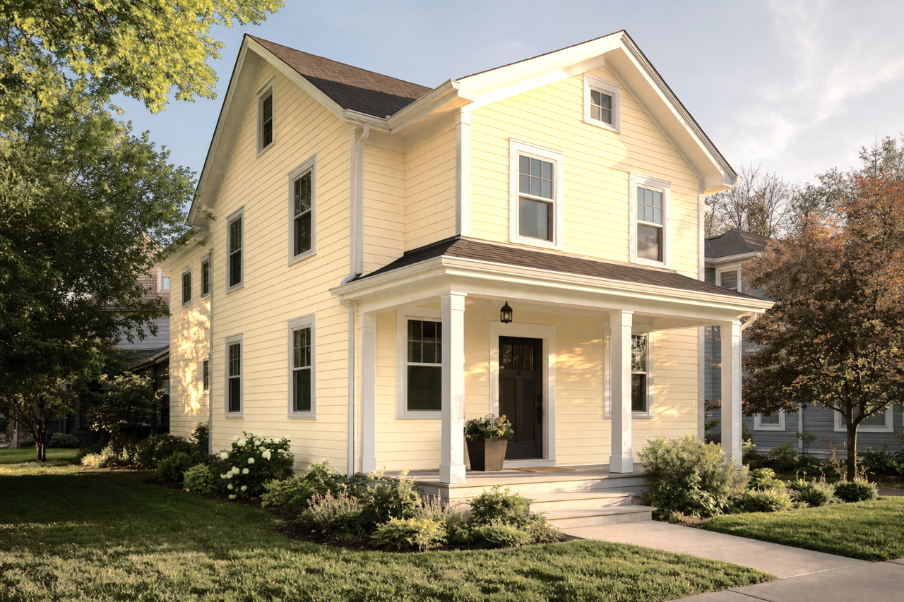 Mushroom by Benjamin Moore on exterior
