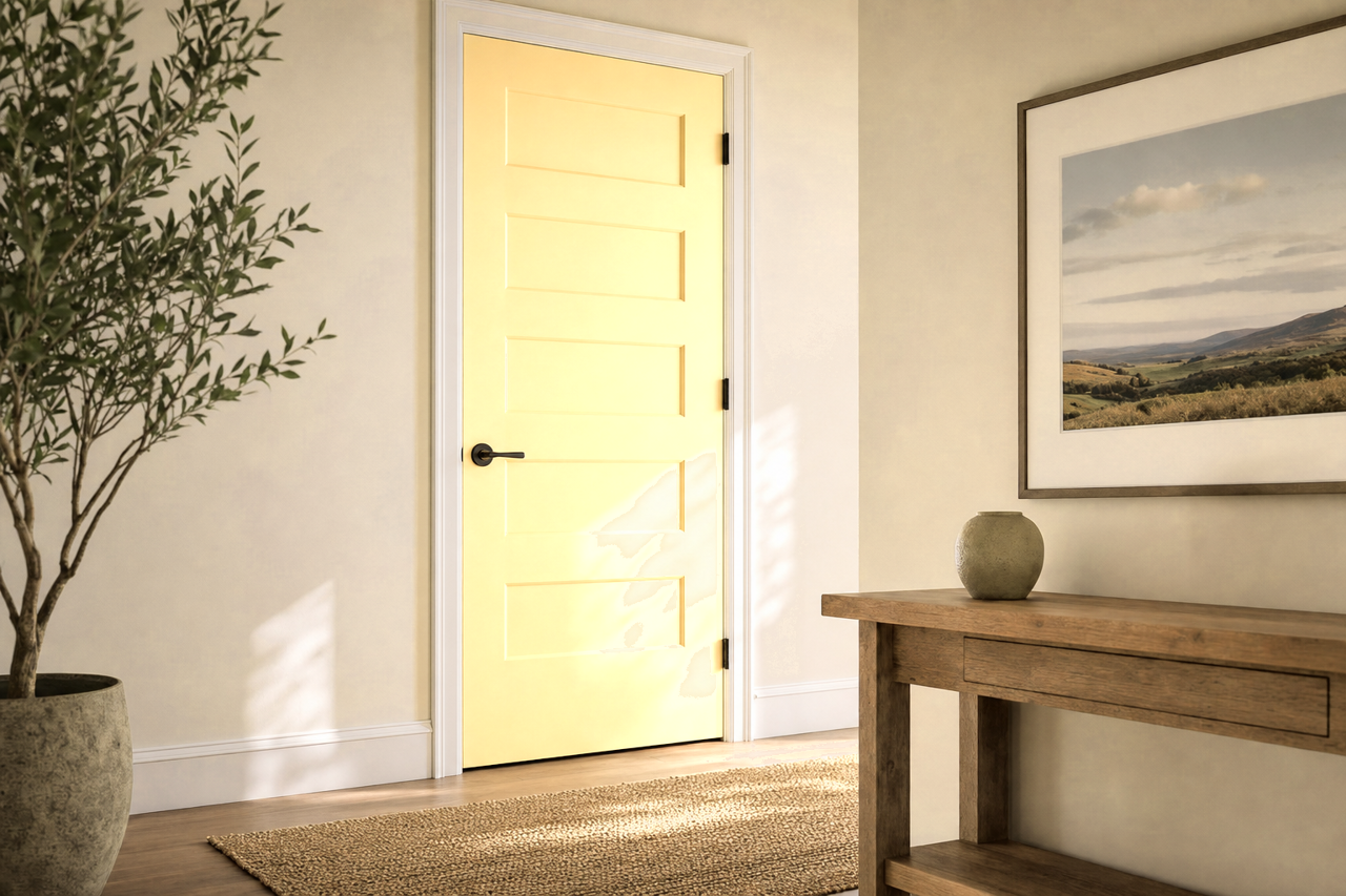 Golden Lab by Benjamin Moore on interior-doors