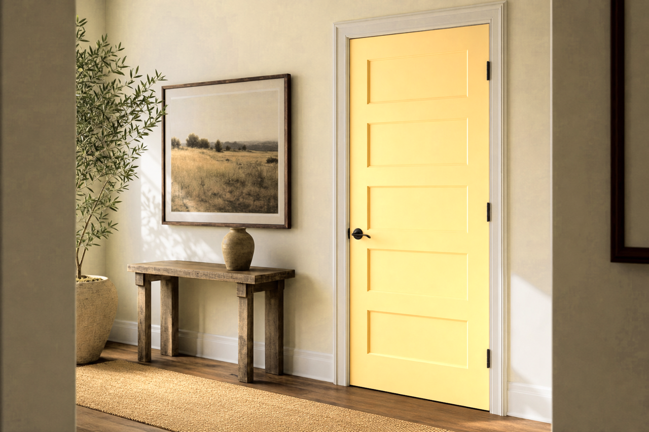 Honeywheat by Benjamin Moore on interior-doors