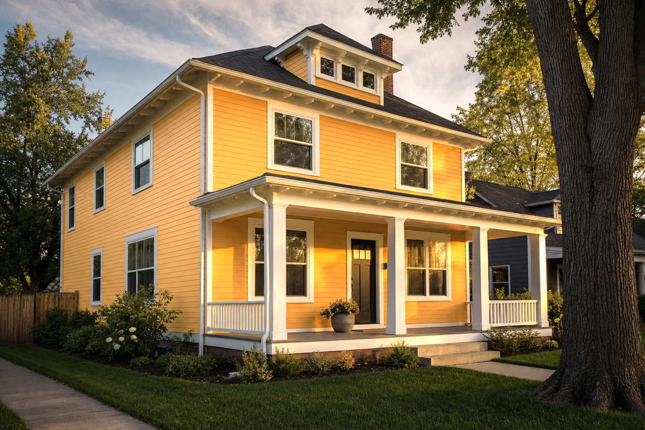 Pan for Gold by Benjamin Moore on exterior