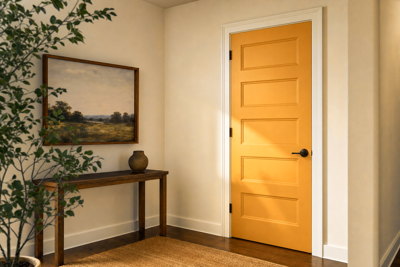 Glowing by Benjamin Moore on interior-doors