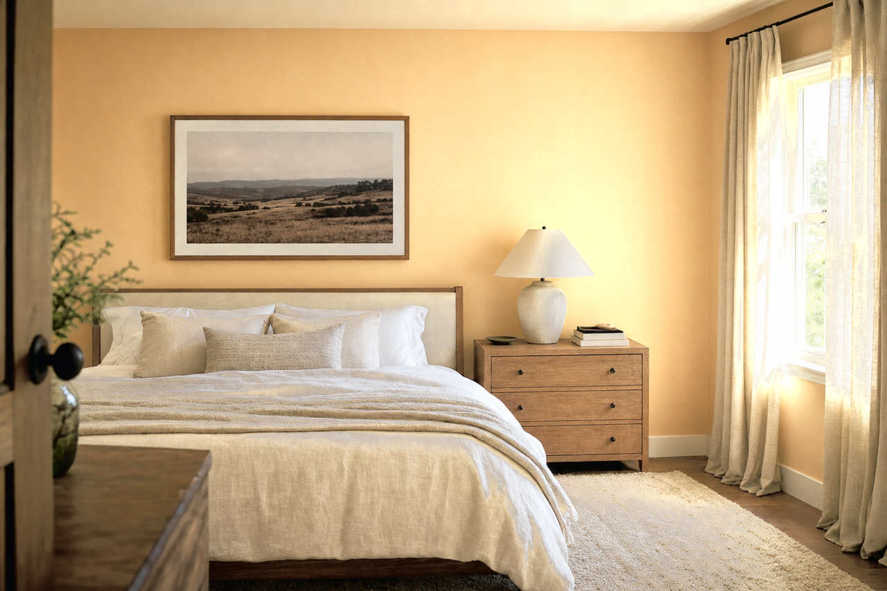 Harvest Time by Benjamin Moore on interiors