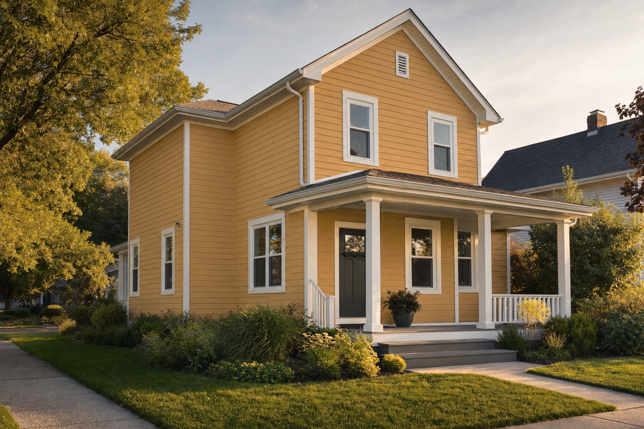 Goldenhurst by Benjamin Moore on exterior