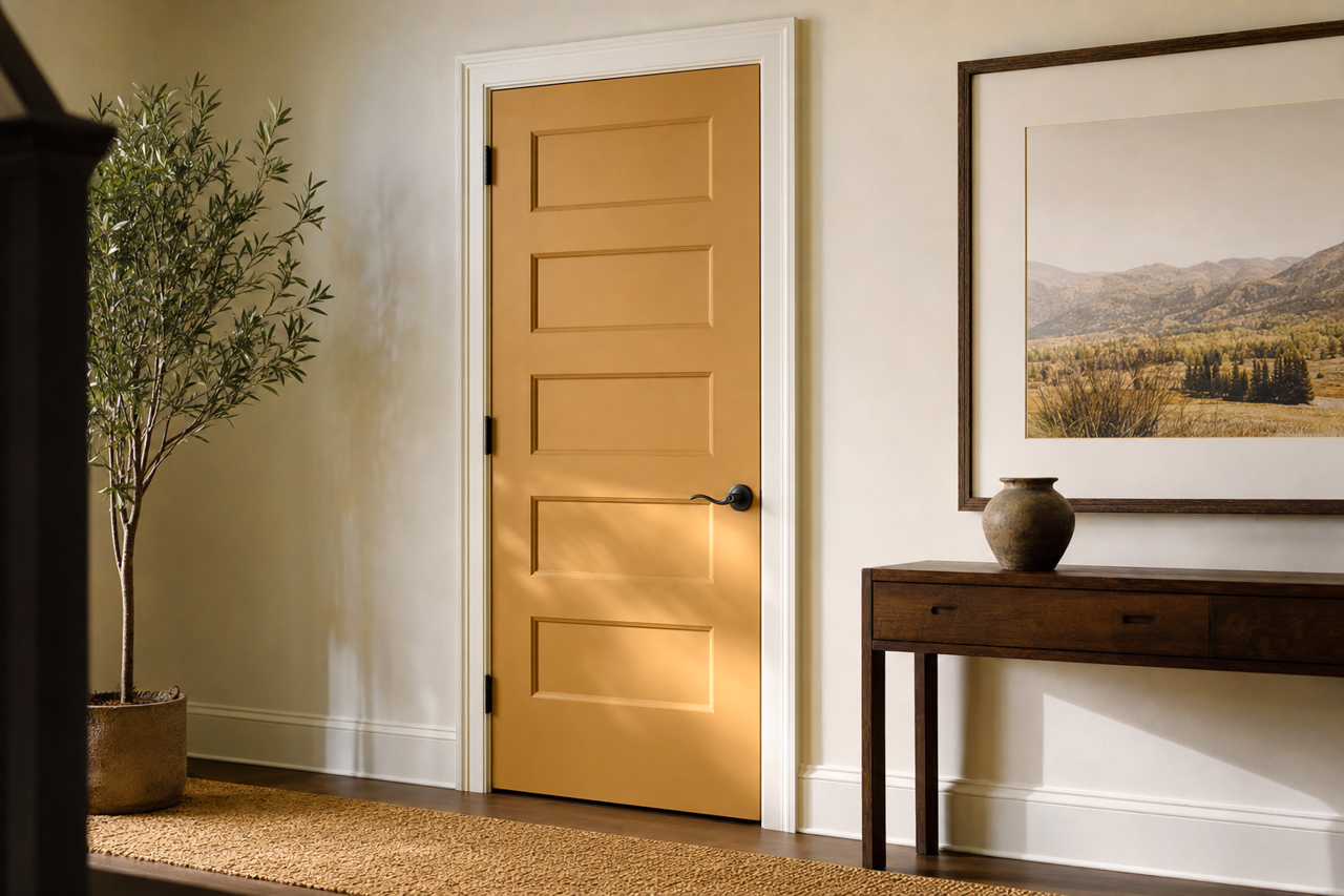 Goldenhurst by Benjamin Moore on interior-doors