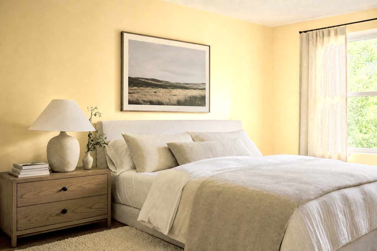 Cornsilk by Benjamin Moore on interiors