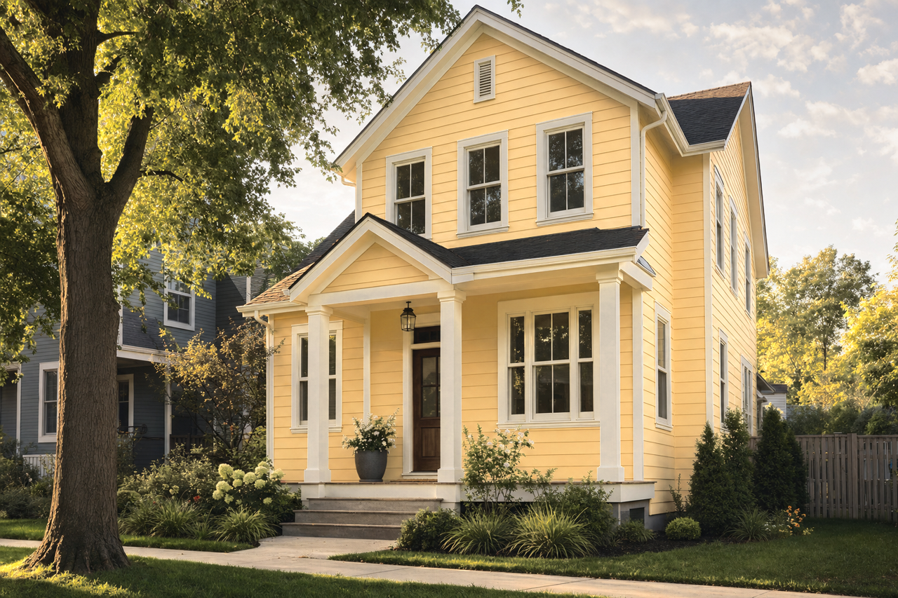 Westminster Gold by Benjamin Moore on exterior
