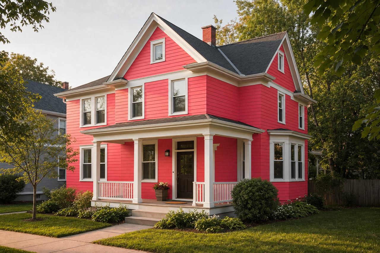 Red by Benjamin Moore on exterior