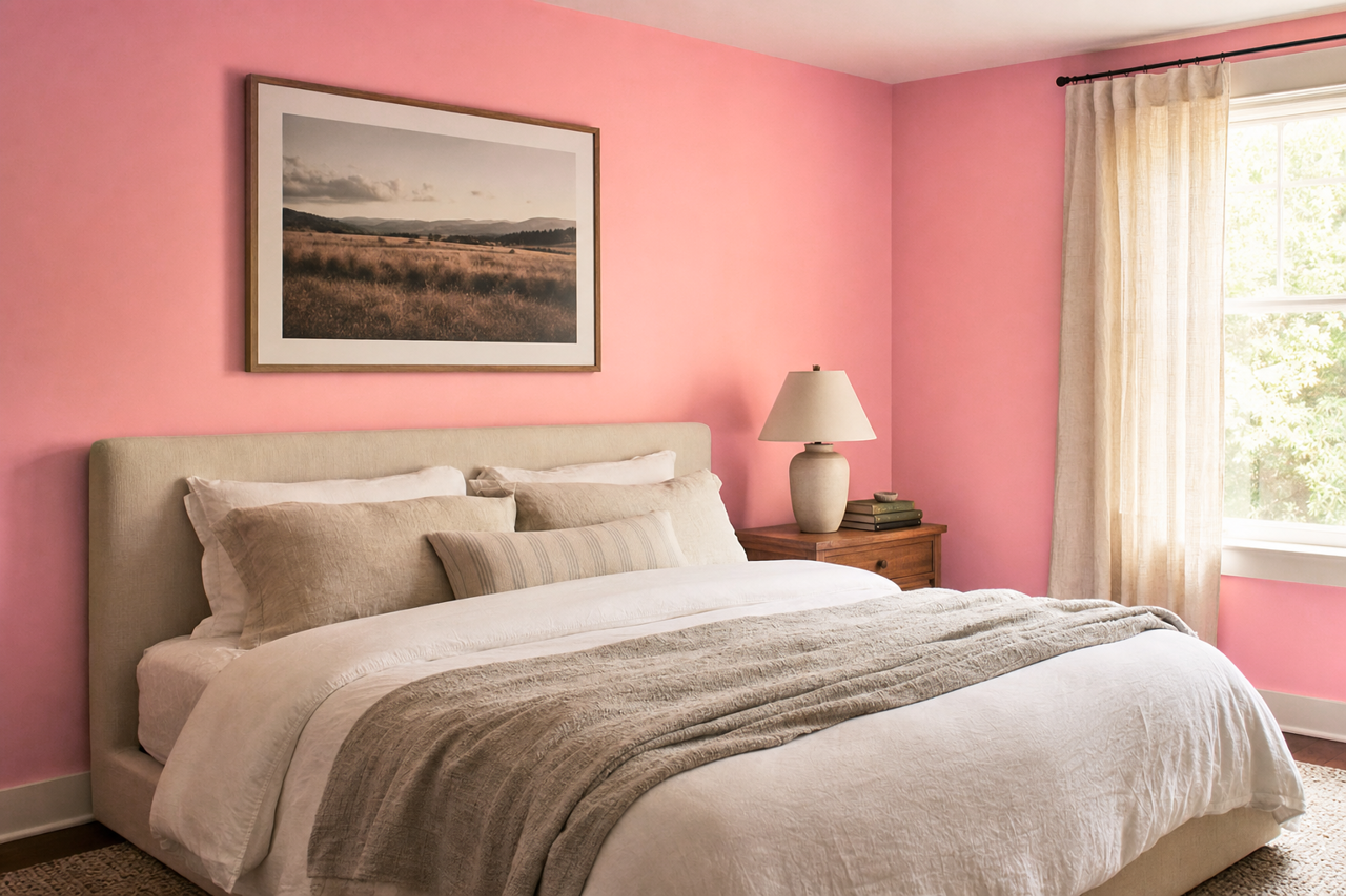 Blush by Benjamin Moore on interiors