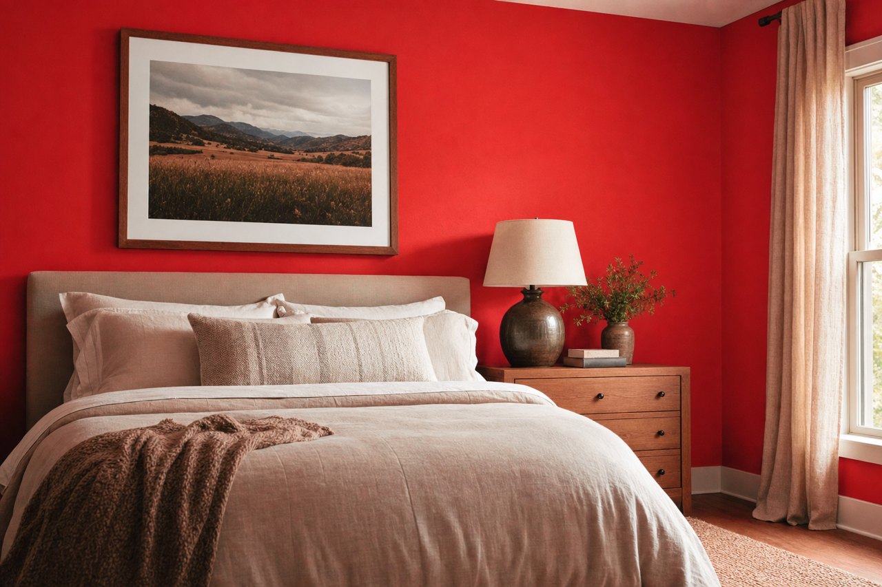 Ruby by Benjamin Moore on interiors