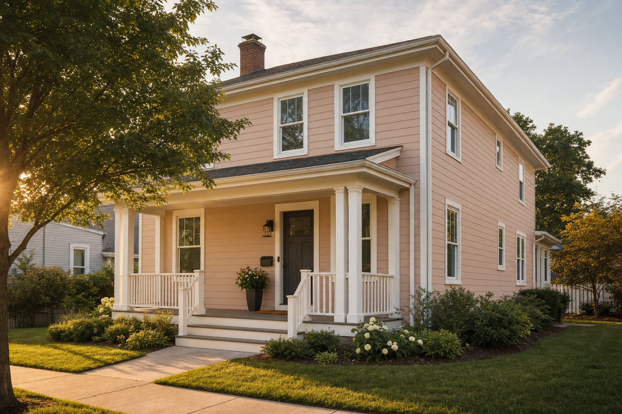 Blushing Bride by Valspar on exterior