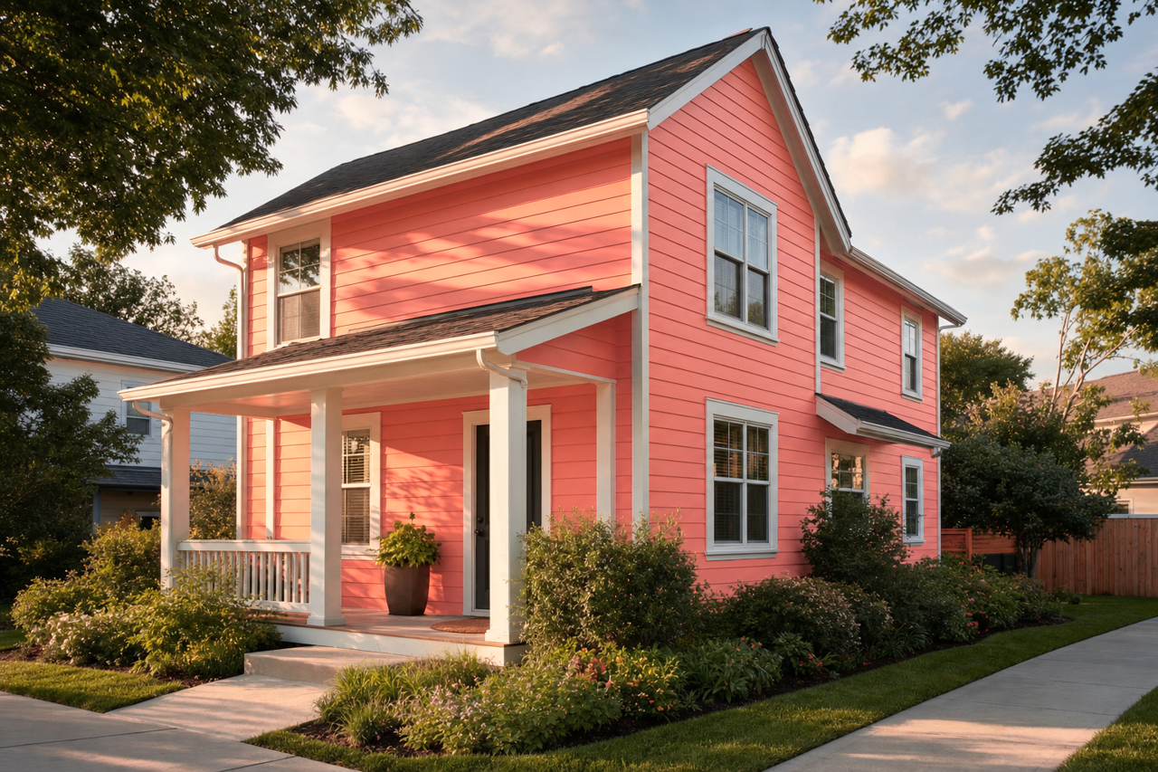 Coral Passion by Valspar on exterior