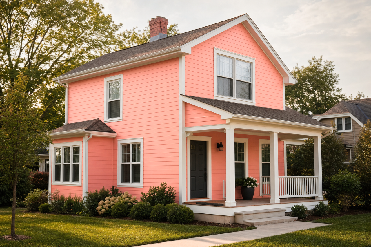 Poppy Petal by Valspar on exterior