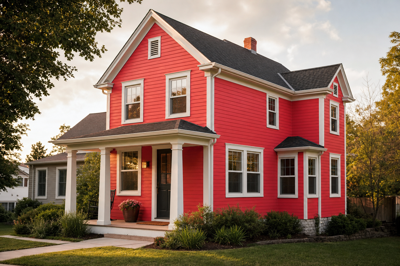 Bonfire by Benjamin Moore on exterior