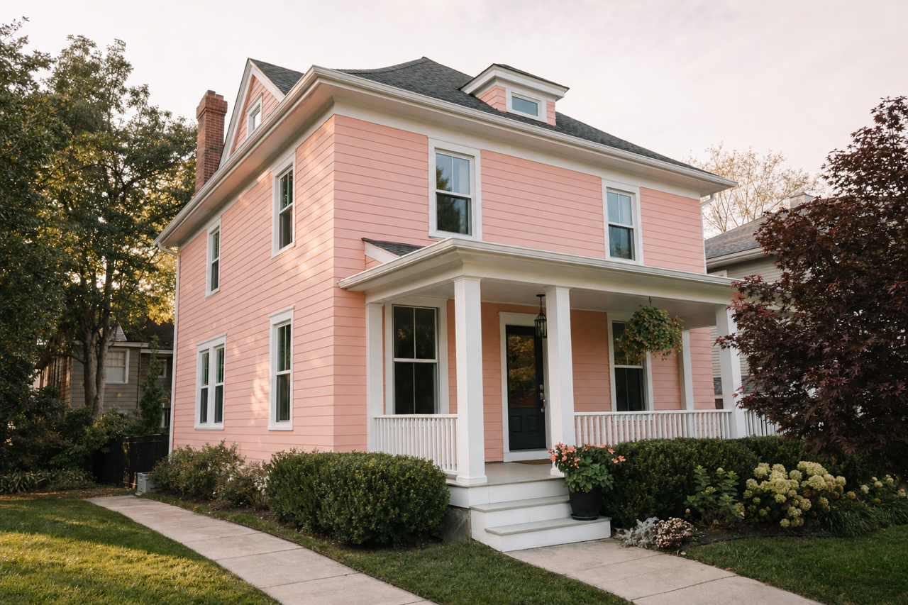 Coral Mist by Valspar on exterior