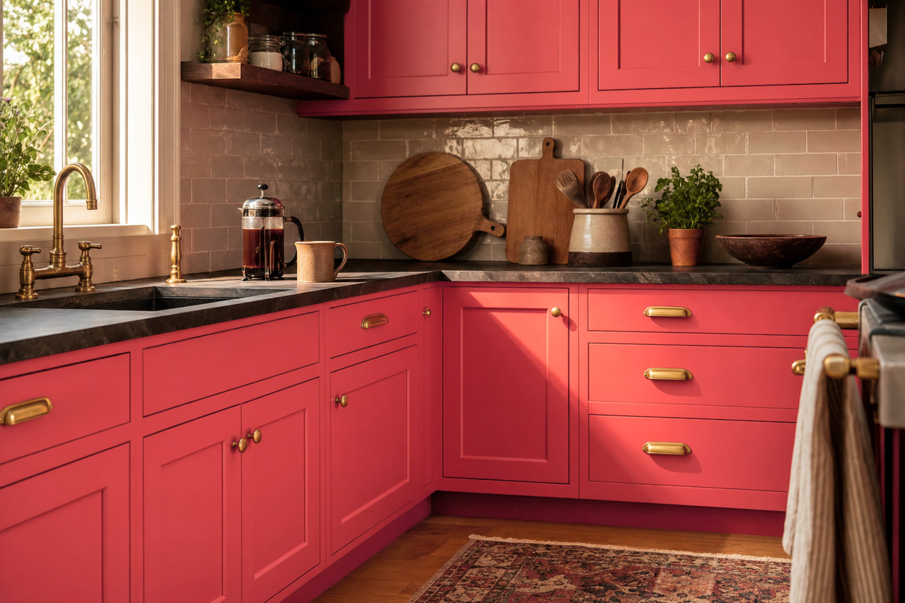 Spring by Benjamin Moore on cabinets