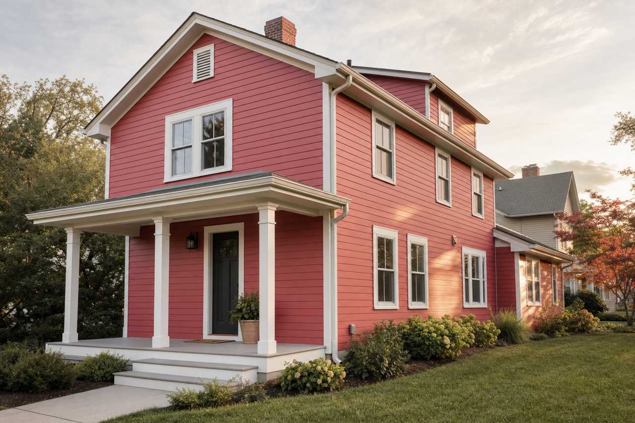 Deep Rose by Valspar on exterior