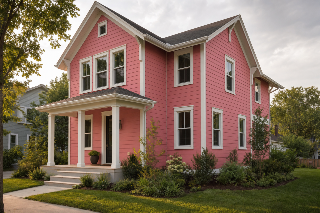 Playful Pink by Valspar on exterior