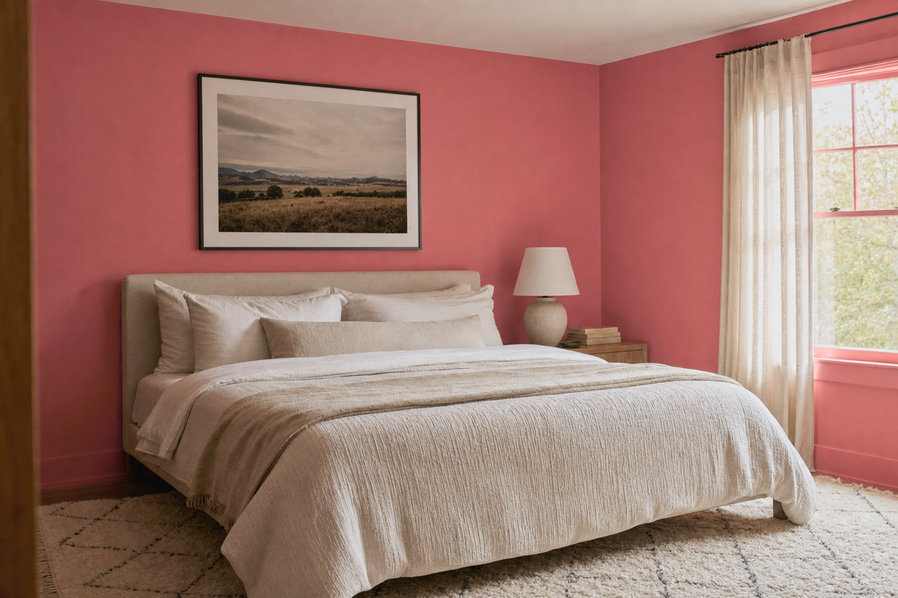 Playful Pink by Valspar on interiors