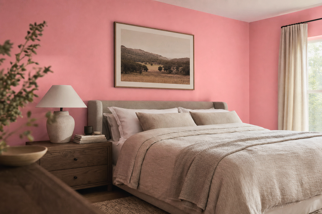 Timeless Rose by Valspar on interiors
