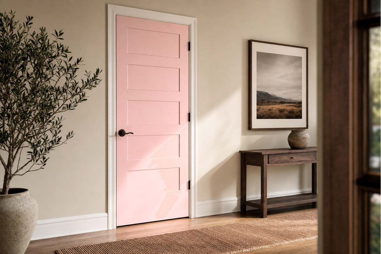 Tulip Petal by Valspar on interior-doors