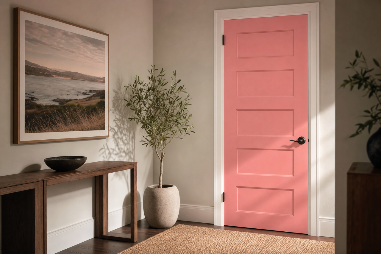 Coral Banks by Valspar on interior-doors