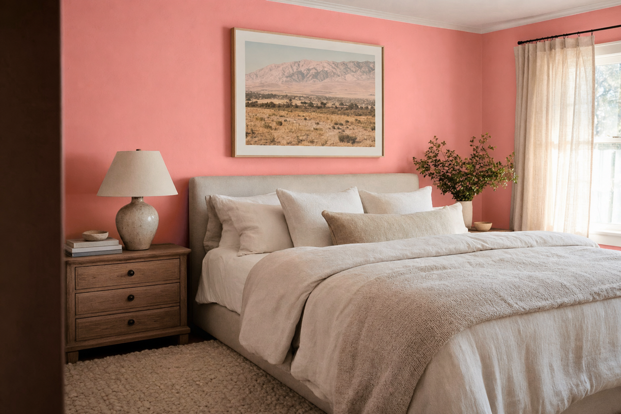 Juicy Peach by Valspar on interiors