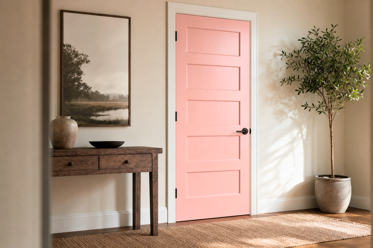 Faithful Rose by Valspar on interior-doors