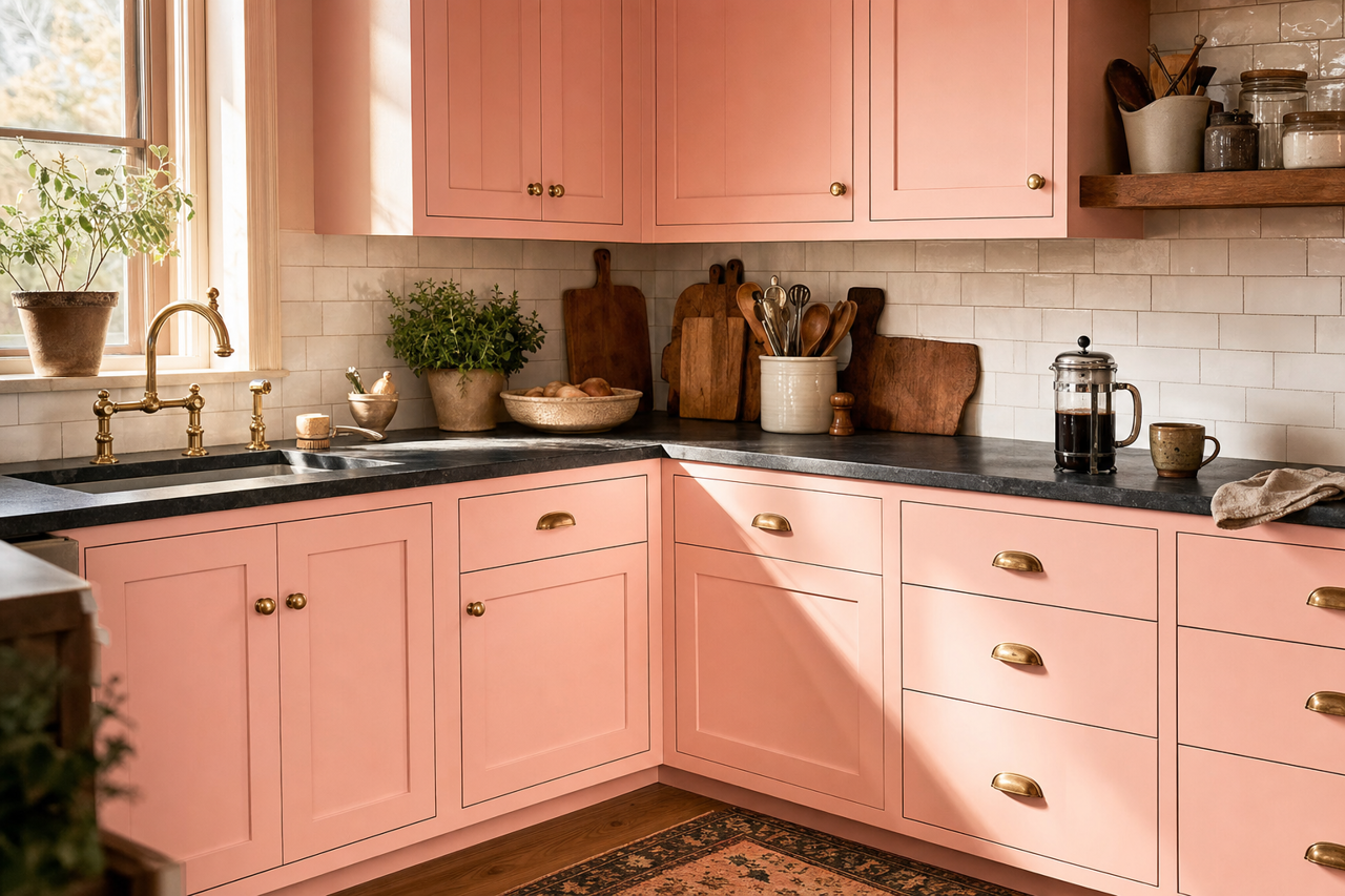 Marshmallow by Benjamin Moore on cabinets