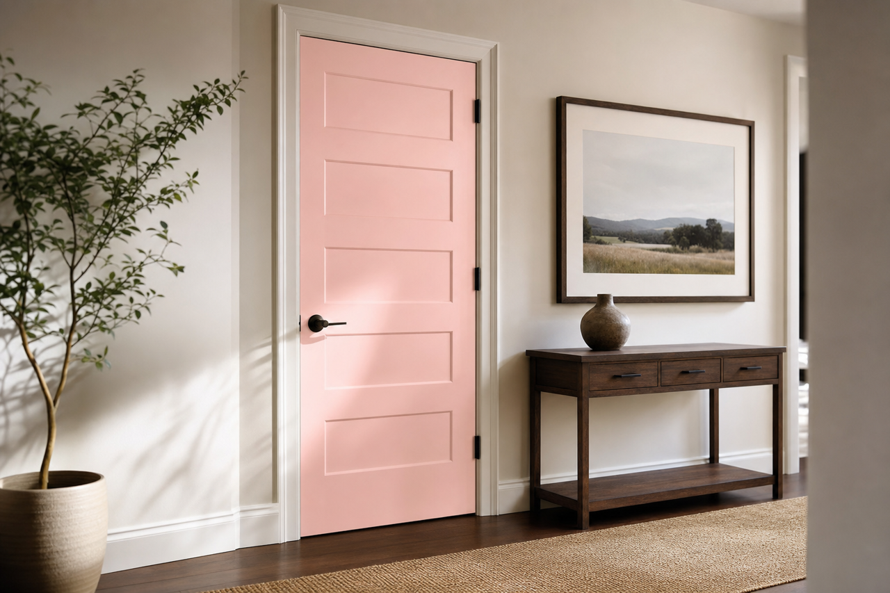 Marshmallow by Benjamin Moore on interior-doors